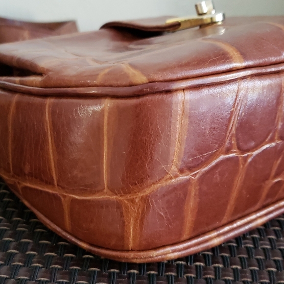 VTG Paola Lungo brown Ital leather crossbody bag - Picture 5 of 16